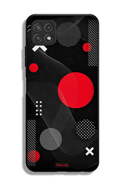 Tolwak Samsung Galaxy A22 5G Protective Case Cover Round And Cross Shape Pattern