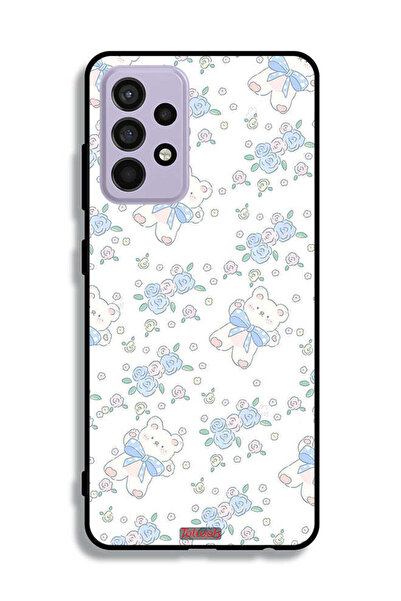 Tolwak غطاء حماية لهاتف سامسونج جالاكسي A52s 5G، مزين برسومات دب تيدي لطيف وزهور