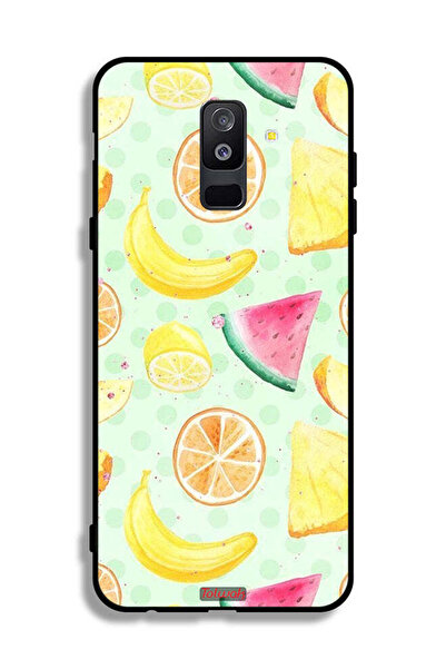 Tolwak غطاء حماية لهاتف سامسونج جالاكسي A6 بلس (2018) برسومات فنية بألوان مائية وفواكه