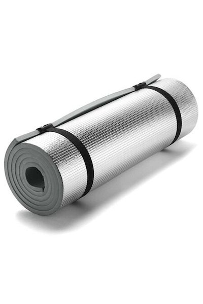 OEM Camping Mattress, Aluminum/Foam, 180 x 50 cm, Gray