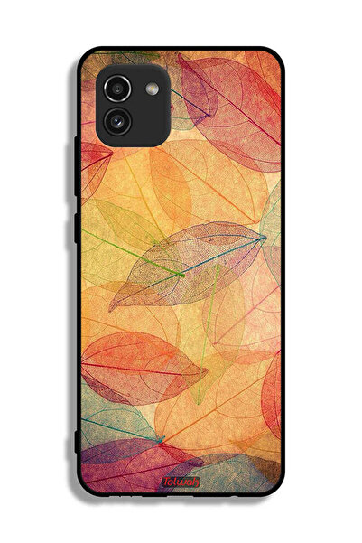 Tolwak غطاء حماية لهاتف سامسونج جالكسي A03 بطبعة أوراق فنية رقمية تجريدية