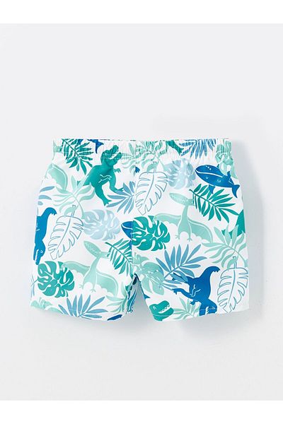 LC Waikiki Lcw Kids Printed Baby Boy Swim Shorts with Elastic Waist