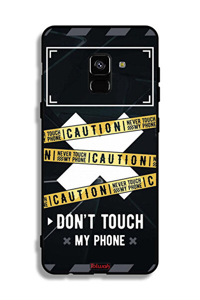 Tolwak غطاء حماية لهاتف Samsung Galaxy A8 Plus (2018) تحذير: لا تلمس هاتفي أبدًا