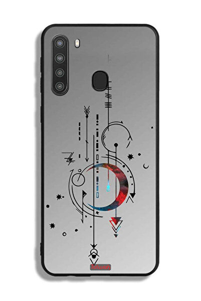 Tolwak Samsung Galaxy A21 Protective Case Cover Moon And Arrows Art Pattern