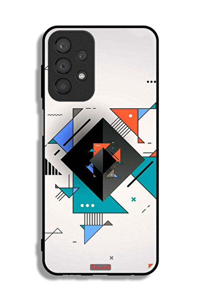 Tolwak غطاء حماية لهاتف سامسونج جالكسي A23 بأشكال مربعة ومثلثة ونمط تجريدي