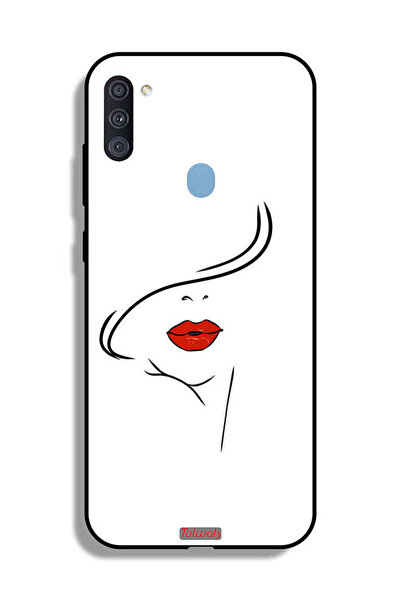 Tolwak Samsung Galaxy A11 Protective Case Cover Girl Face Art