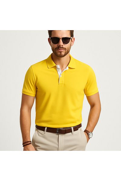 UOMOPARK 2127-2 Tricou de vară pentru bărbați Cool Touch Polo Regular Fit