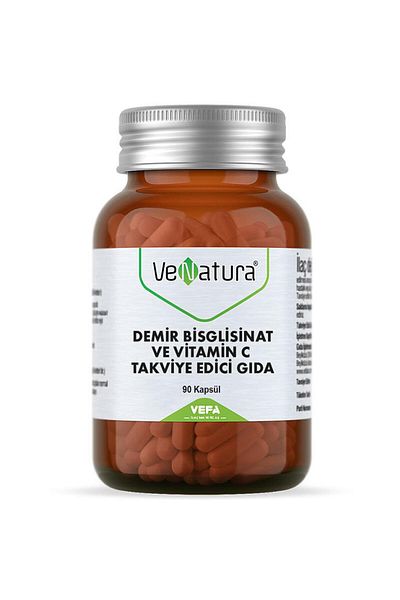 VeNatura Demir Bisglisinat Ve Vitamin C 90 Kapsül