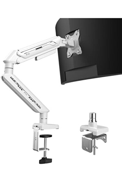 Generic ذراع شاشة واحدة من ETHU، حامل شاشة قابل للتعديل بنابض غازي لشاشة مقاس...