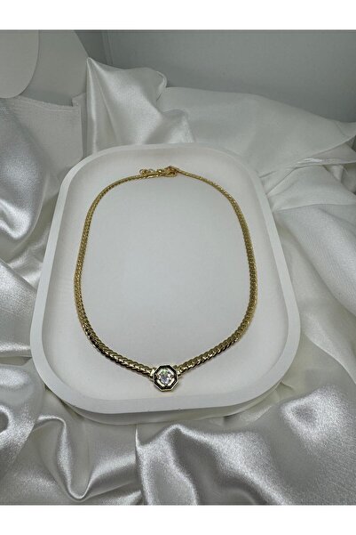 Li'Jewelry Steel Black Stone Wick Leyla Necklace