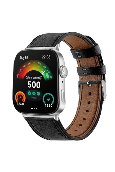 O Ozone Huawei Watch Fit 3 | Leather Straps | Black
