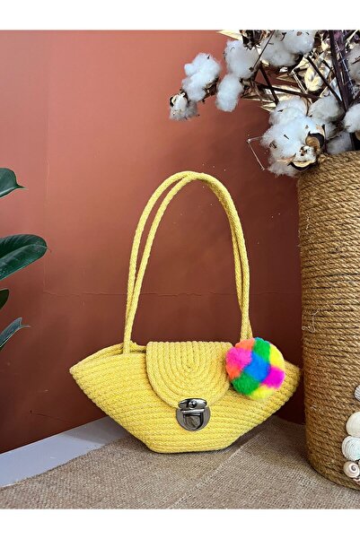 göksu tasarım atölyesi Kordon İp Sarı Çocuk Çanta