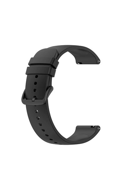 SKYDDAR INNOVATION Silicone Strap for Samsung Galaxy Watch 4/5/Active 2, Huawei Watch GT 3 /GT 3 Pro, W001 - Black