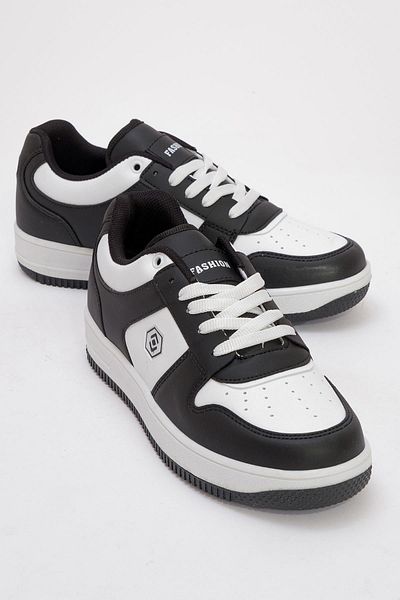 CCWAY AYAKKABI Lace-Up Men's Sports Shoes White Black
