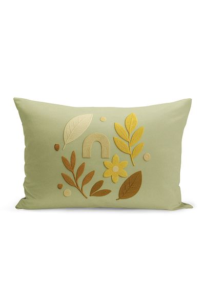 Bertille Home Husă de pernă imprimată digitală pe două părți (aspect de model de broderie Punch/Punch)