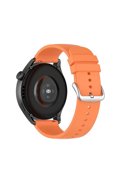 SKYDDAR INNOVATION Silicone Strap for Samsung Galaxy Watch 4/5/Active 2, Huawei Watch GT 3 /GT 3 Pro, W001 - Orange