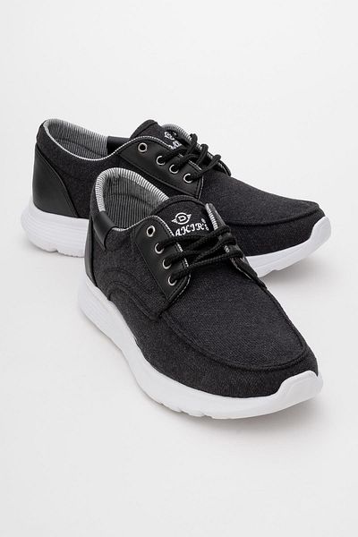 CCWAY AYAKKABI Men's Denim Shoes Black White