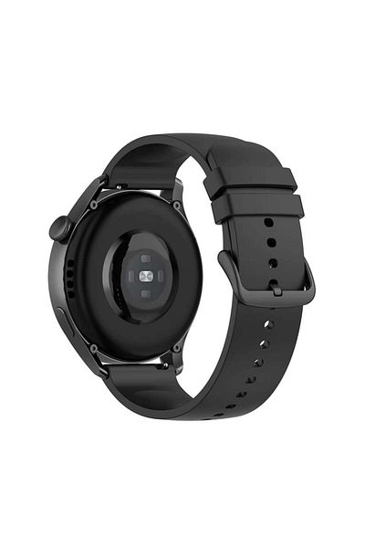 SKYDDAR INNOVATION Silicone Strap for Samsung Galaxy Watch 4/5/Active 2, Huawei Watch GT 3 /GT 3 Pro, W001 - Black