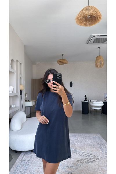 Buket Teke Mini rochie albastru bleumarin lavabilă