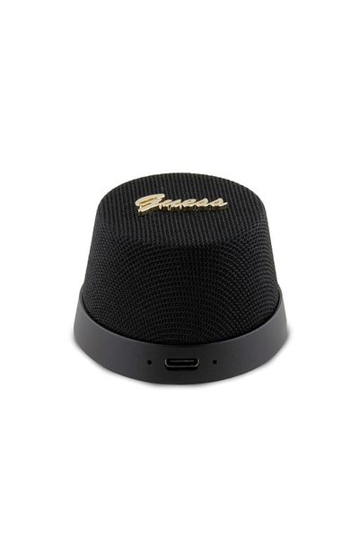 Guess Magnetic Script Portable Speaker (GUWSC3ALSMK), Bluetooth 5.3, 12h battery life, Black, 60x60x40mm