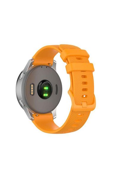 SKYDDAR INNOVATION Silicone Strap for Samsung Galaxy Watch 4/5/Active 2, Huawei Watch GT 3 /GT 3 Pro, W006 - Orange