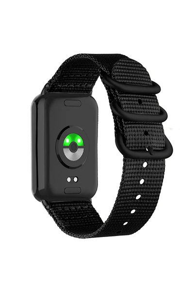 O Ozone Woven Nylon Strap For Xiaomi Smart Band 8 Pro - Black