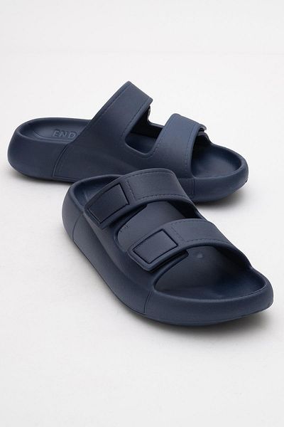 CCWAY AYAKKABI Men's Buckle Slippers Laci̇