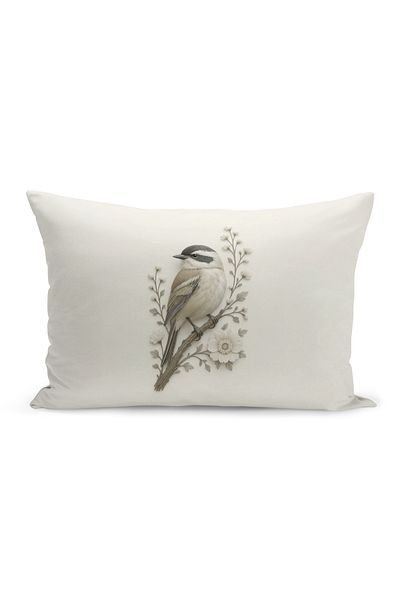 Bertille Home Husă de pernă imprimată digitală pe două părți (aspect de model de broderie Punch/Punch)