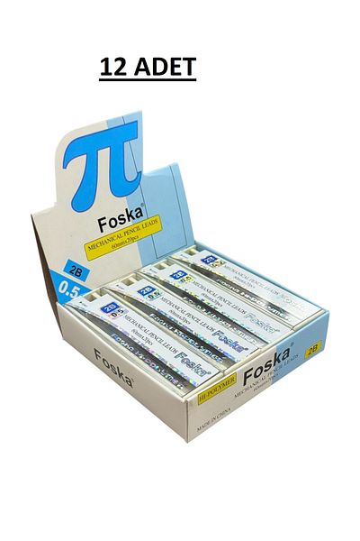 TOPNET Foska 0.5mm 2B Pen Tip 12 Pack