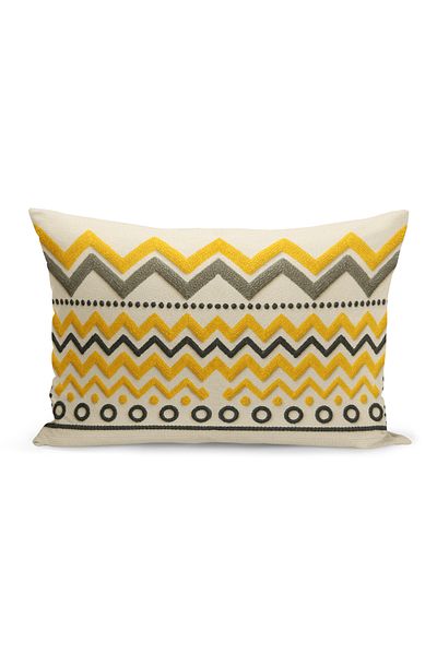 Bertille Home Husă de pernă imprimată digitală pe două părți (aspect de model de broderie Punch/Punch)