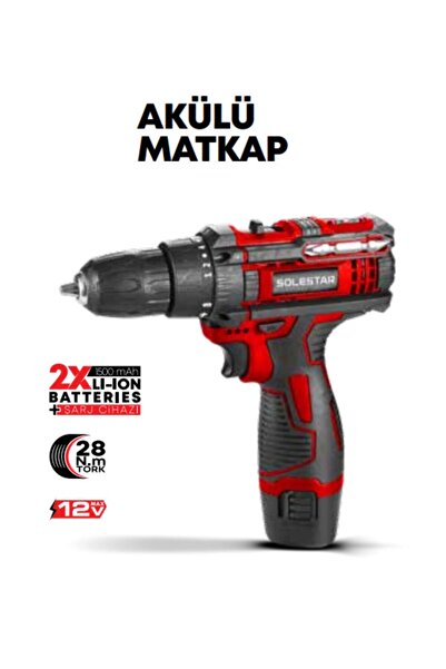 fiba teknik Solestar 12V Şarjlı Matkap 28 Parça