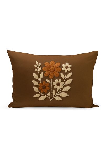 Bertille Home Husă de pernă imprimată digitală pe două părți (aspect de model de broderie Punch/Punch)