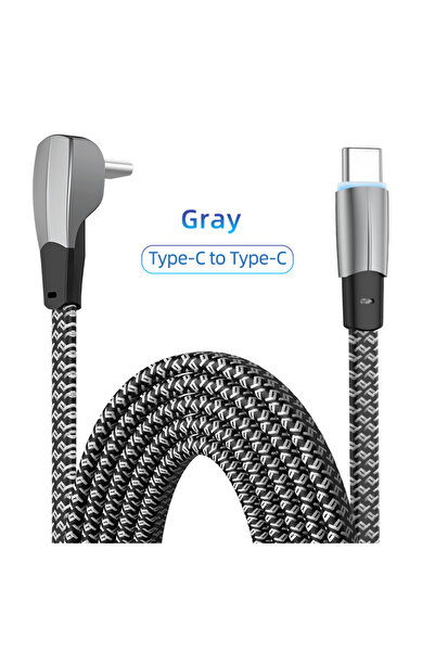 Choice كابل شحن سريع من النوع C PD بقوة 60 واط، رمادي اللون، بطول 2 متر، من ا...