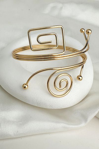 Modex Gold Color Square Round Detail Ball Sleeve Accessory (Diameter: 9cm)