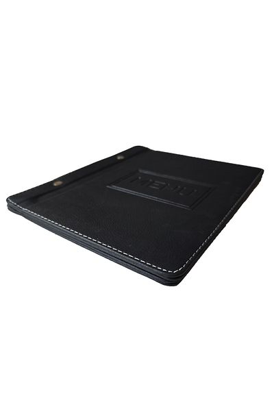 ankara menü A5 23X15 cm Blue Thermo Leather Menu Container – Transparent Acetate, Handcrafted Production