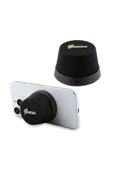 Guess Magnetic Script Portable Speaker (GUWSC3ALSMK), Bluetooth 5.3, 12h battery life, Black, 60x60x40mm
