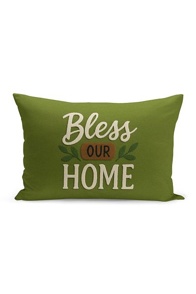 Bertille Home Double Side Digital Printed Throw Pillow Case (Punch/Punch Embroidery Pattern Look)
