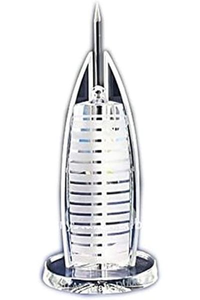 Generic Burj Al-Arab Crystal Building Model Crystal Souvenirs Gift LED Laser Light