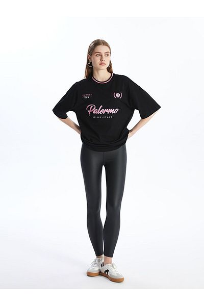 LC Waikiki Black Women's Elastic Waist Extra Tight Fit Plain Leggings