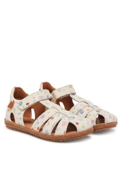 Naturino Girls Sandals white NATURINO-1500724 80 SEE CALF PRCOUNTRY 3 MILK D