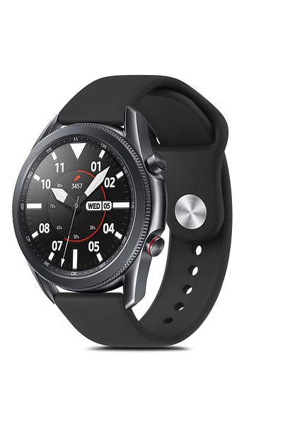 O Ozone Silicone Bands for Samsung Galaxy Watch 3 45mm/Galaxy Watch 46mm/Gear S3 Frontier/Classic -Black