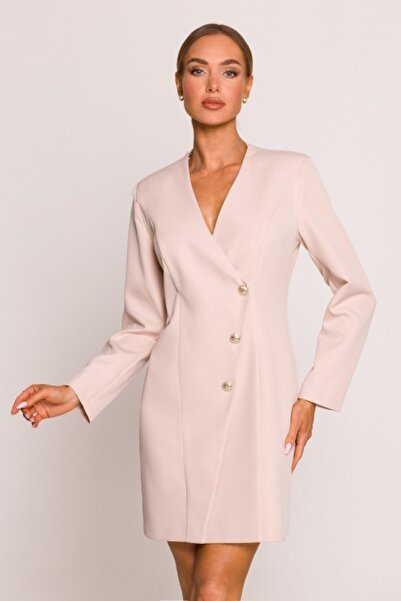 Made of Emotion Rochie blazer cu nasturi aurii