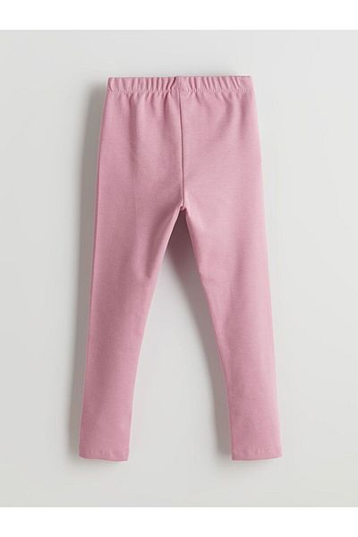 LC Waikiki Lilac Girls' Leggings with Elastic Waist