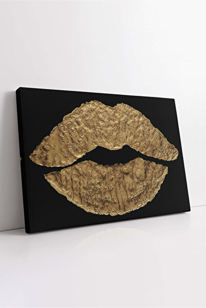 KOSS Dijital Εικόνα σε καμβά με χρυσά χείλη, διακοσμητική ζωγραφική με σχέδιο...