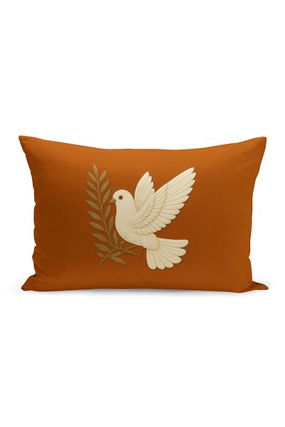 Bertille Home Husă de pernă imprimată digitală pe două părți (aspect de model de broderie Punch/Punch)