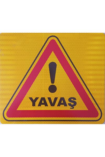 opersan YAVAŞ UYARI TABELASI METAL (40X35 CM) 1 ADET