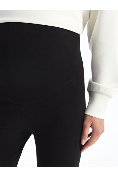 LC Waikiki Siyah Beli Lastikli Karın Panelli Hamile Tayt