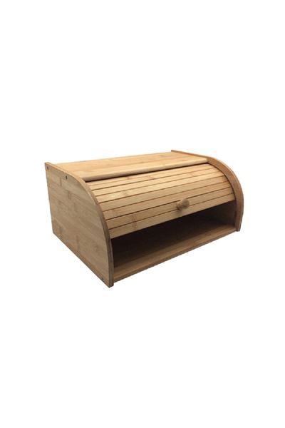 Bien Servi Durable Rectangular Bamboo Bread Box Brown 40.5 x 27cm