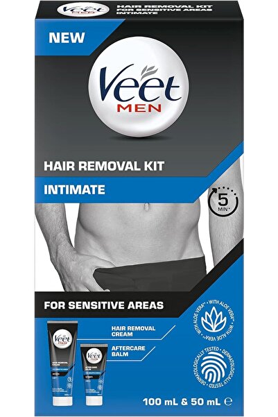 Veet Men's Intimate Hair Removal Kit - 100 ml Cream, 50 ml After Shave Balm, ...