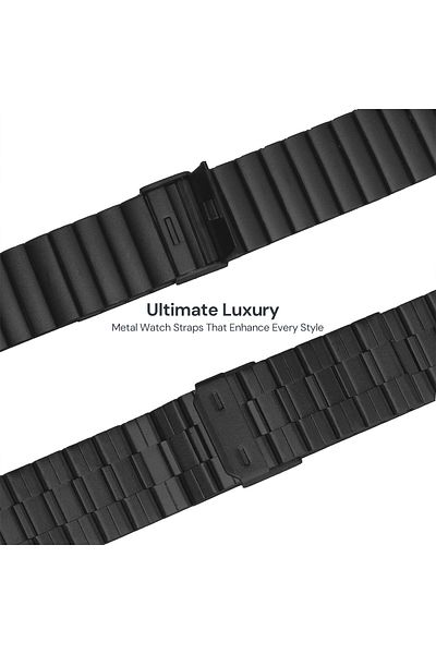 O Ozone 22mm Metal Bands | Samsung Galaxy Watch 3 45mm/Galaxy Watch 46mm/Gear S3 Frontier/Classic | Black